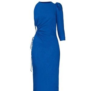 Cobalt Blue Hourglass Side Cut-out Dress by Manning Cartell